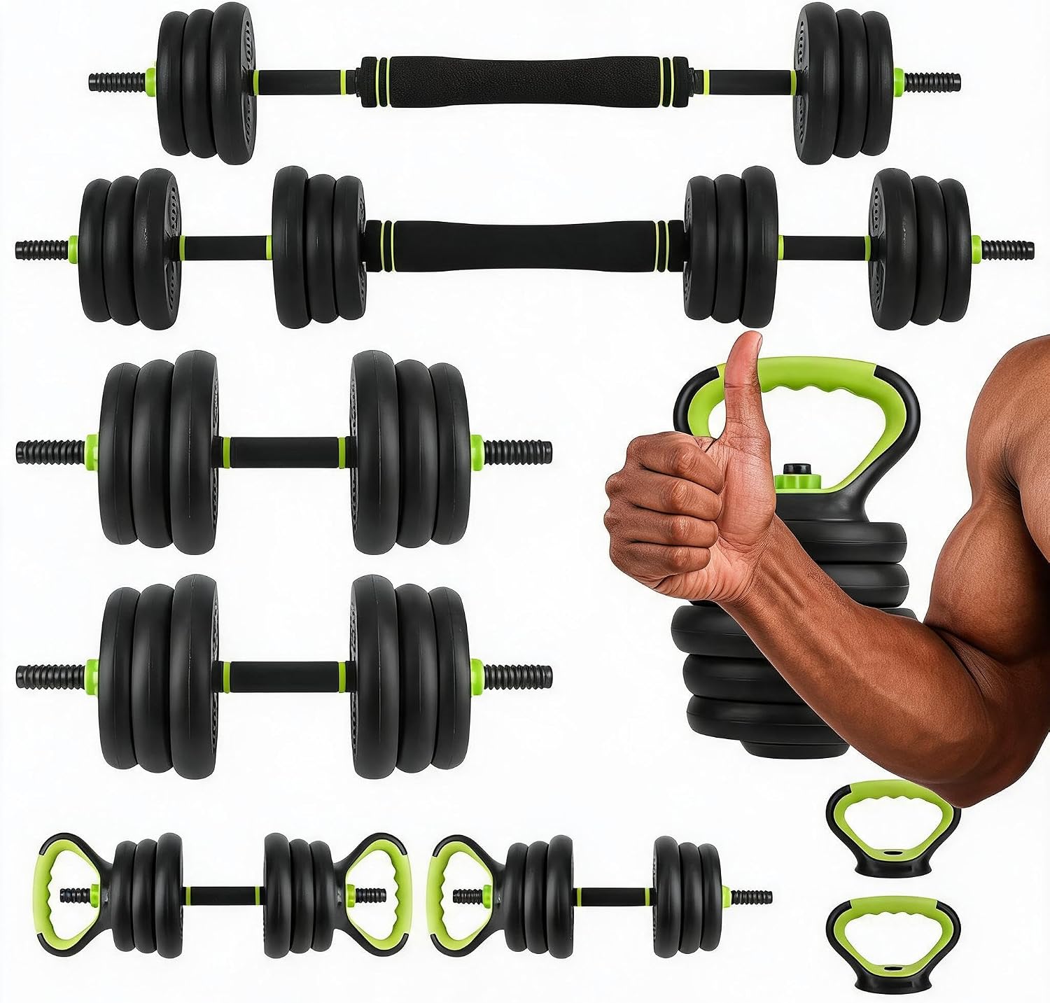 Home Gym Furniture - ชุดดัมเบลปรับน้ำหนักได้ 4 in 1, น้ำหนัก 44