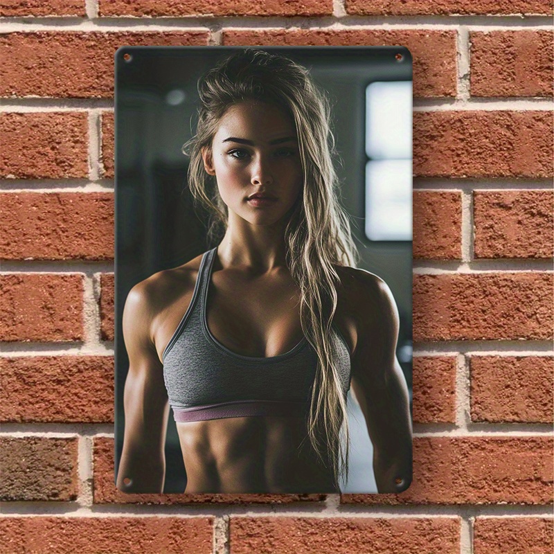 Home Gym Installation - ป้ายสร้างแรงบันดาลใจด้านการออกกำลังกาย ทำจากเหล็กแกะสลัก งานศิลปะติดผนังโลหะที่ทนทาน พร้อมรูเจาะสำหรับติดตั้งง่าย ตกแต่งอเนกประสงค์สำหรับโรงยิมและบ้าน