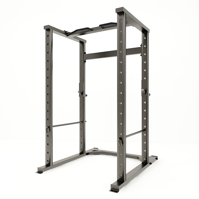Squat Rack Power - โครงเหล็กยกน้ำหนักและแร็คสควอทสำหรับการฝึกความแข็งแรงทั่วร่างกาย อุปกรณ์สำหรับยิมที่บ้านและฟิตเนสเชิงพาณิชย์ 1