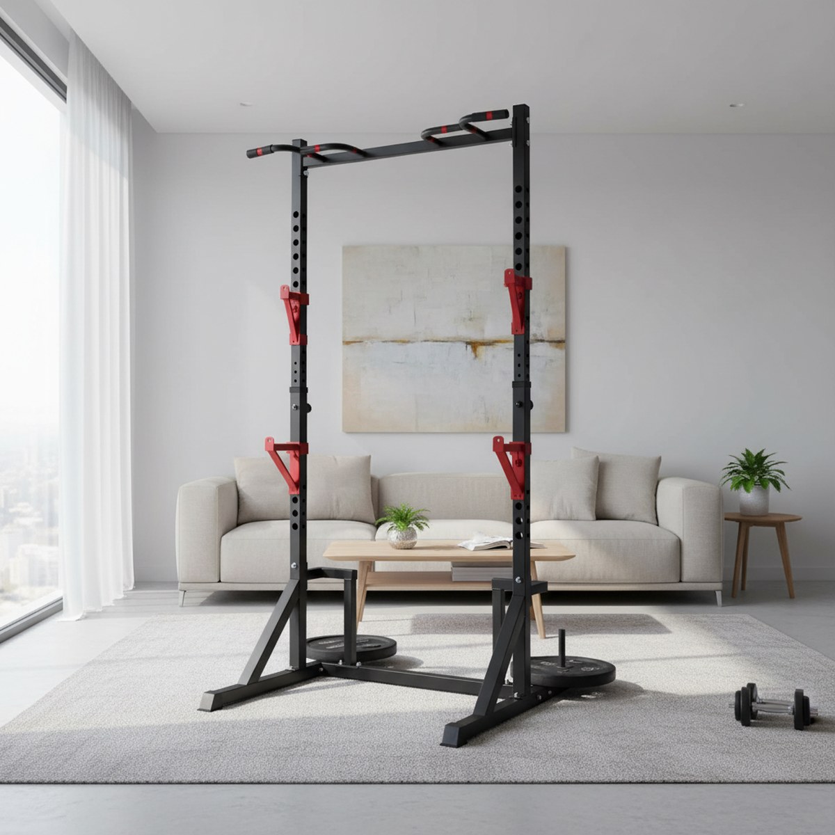 แร็คปรับระดับได้พร้อมบาร์ดึงข้ - Squat Rack Power บทวิจารณ์และราคา