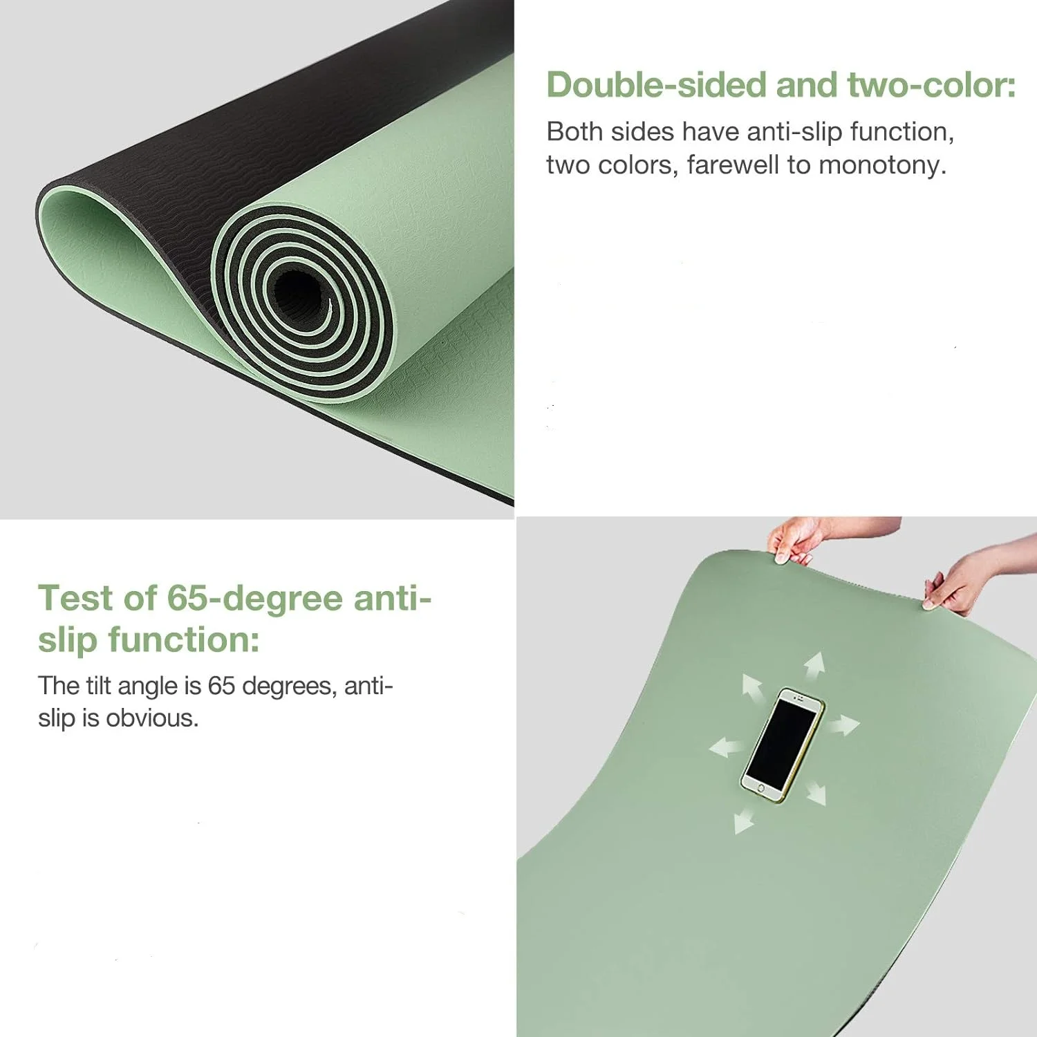 เสื่อโยคะ TPE เป็นมิตรกับสิ่งแ - Home Gym Furniture บทวิจารณ์และราคา