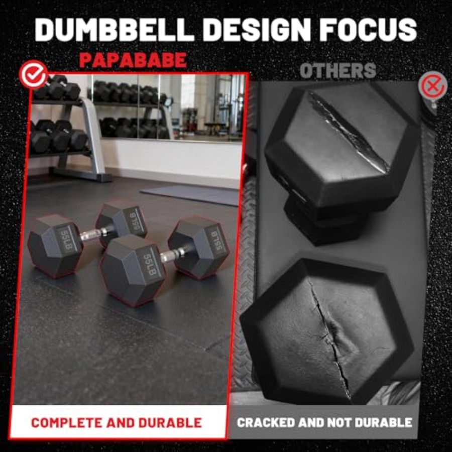 ชุดดัมเบลหุ้มยางรูปหกเหลี่ยม 1 - Hex Dumbbell Set บทวิจารณ์และราคา