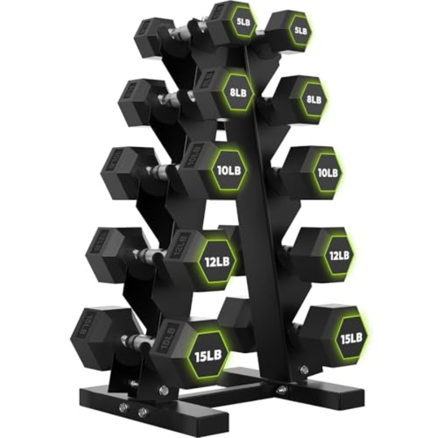 ชุดดัมเบลหุ้มยางรูปหกเหลี่ยม พ - Hex Dumbbell Set บทวิจารณ์และราคา