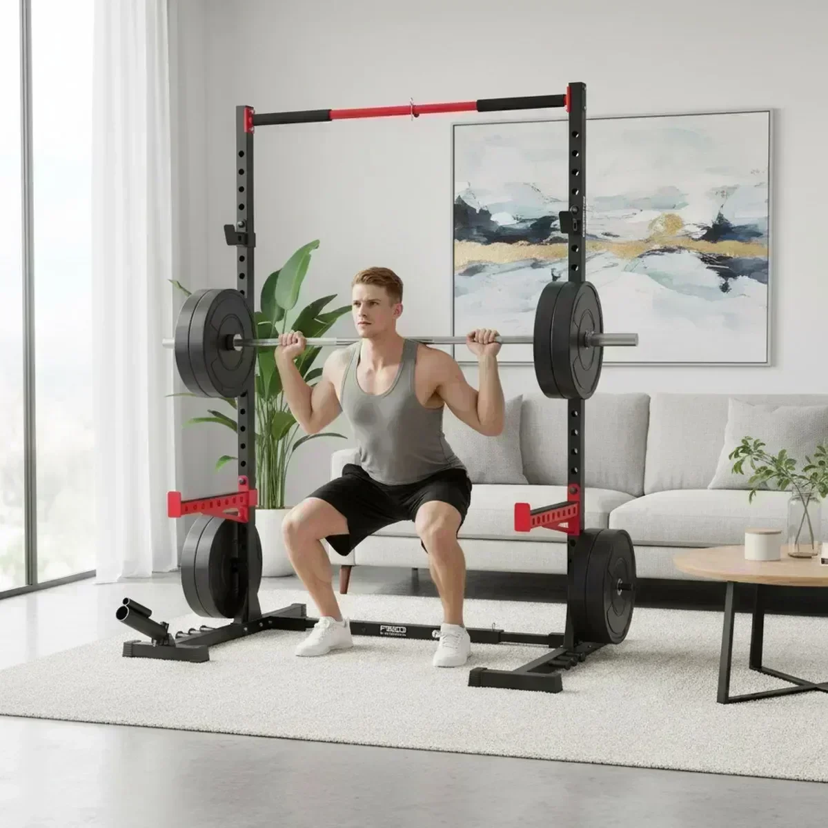 แร็คสควอทปรับระดับได้สำหรับยิม - Squat Rack Power บทวิจารณ์และราคา