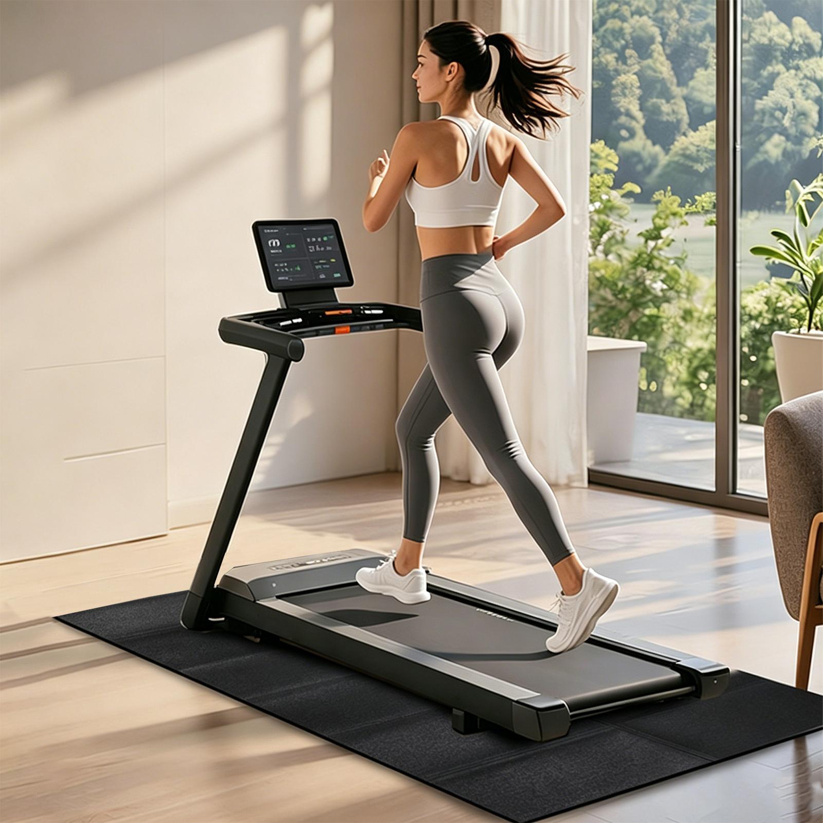 แผ่นรองพื้นลู่วิ่งไฟฟ้ากันลื่น - Home Gym Leg บทวิจารณ์และราคา