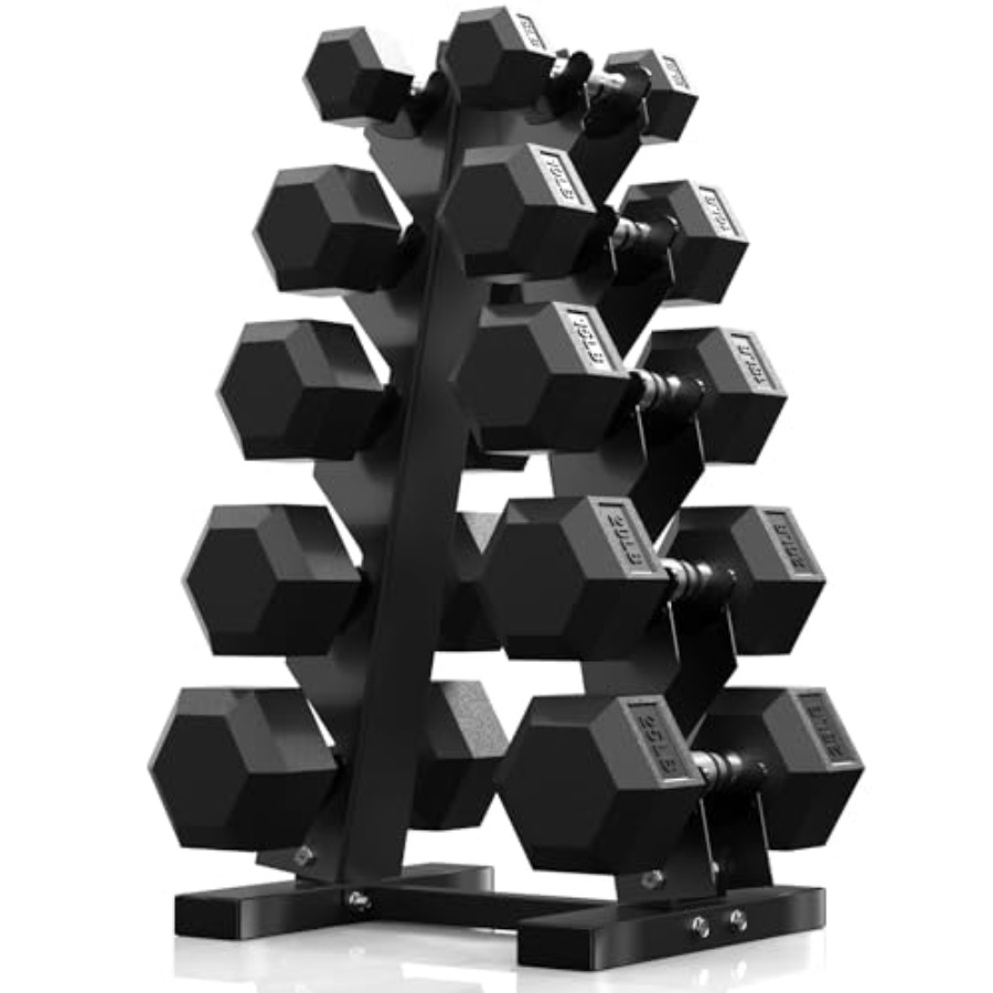 ชุดดัมเบลหกเหลี่ยมพร้อมชั้นวาง - Hex Dumbbell Set บทวิจารณ์และราคา