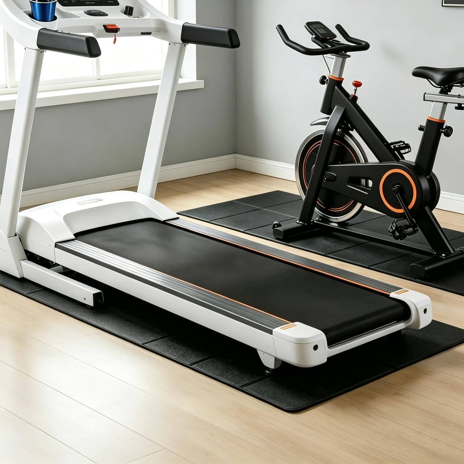 แผ่นรองใต้ลู่วิ่งไฟฟ้าแบบหนาพิ - Home Gym Leg บทวิจารณ์และราคา
